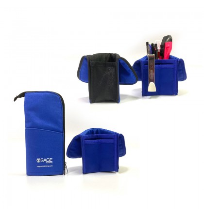 Stationery Case and Holder with 2 Zipper
